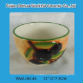 Handgemalt Keramik Schüssel mit Oliven-Design für Küche